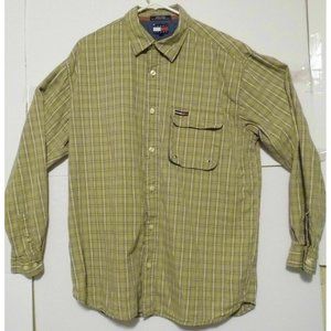 Tommy Hilfiger Men's Green Check Long Sleeve Shirt